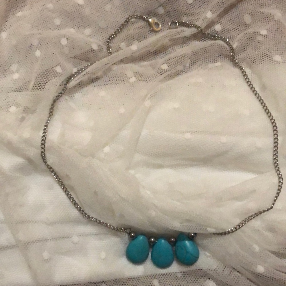 Faux turquoise necklace